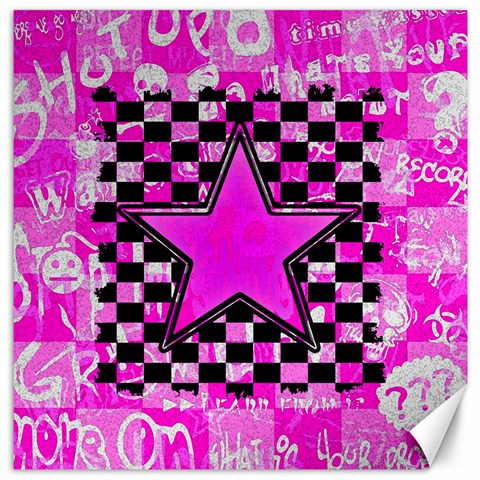 Pink Star Canvas 12  x 12  from ArtsNow.com 11.4 x11.56  Canvas - 1