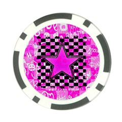 Pink Star Poker Chip Card Guard from ArtsNow.com Back