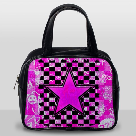 Pink Star Classic Handbag (One Side) from ArtsNow.com Front