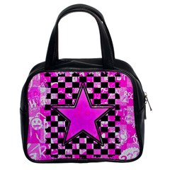 Pink Star Classic Handbag (Two Sides) from ArtsNow.com Front