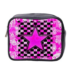 Pink Star Mini Toiletries Bag (Two Sides) from ArtsNow.com Front