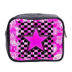 Pink Star Mini Toiletries Bag (Two Sides) from ArtsNow.com Back