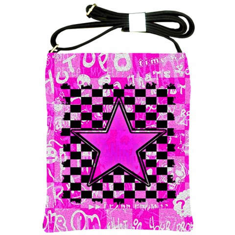 Pink Star Shoulder Sling Bag from ArtsNow.com Front