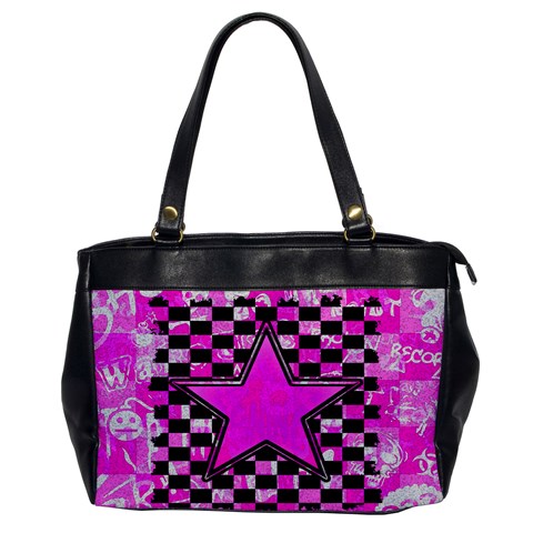 Pink Star Oversize Office Handbag (One Side) from ArtsNow.com Front