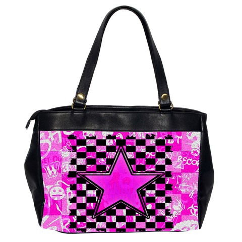 Pink Star Oversize Office Handbag (Two Sides) from ArtsNow.com Back