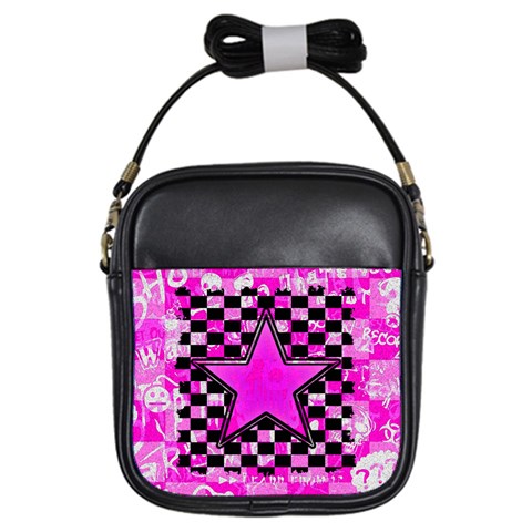 Pink Star Girls Sling Bag from ArtsNow.com Front