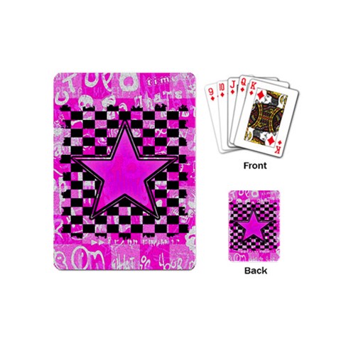 Pink Star Playing Cards (Mini) from ArtsNow.com Back