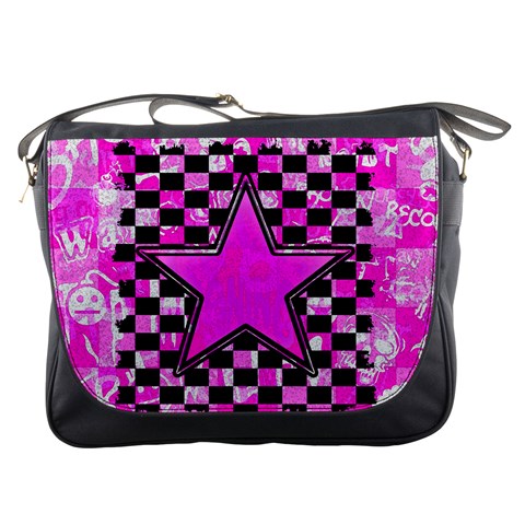 Pink Star Messenger Bag from ArtsNow.com Front