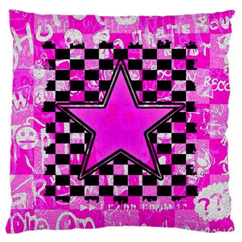 Pink Star Large Cushion Case (Two Sides) from ArtsNow.com Front