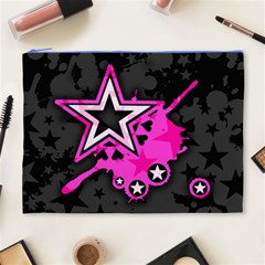 Pink Star Design Cosmetic Bag (XL) from ArtsNow.com Front