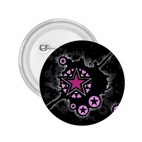 Pink Star Explosion 2.25  Button from ArtsNow.com Front