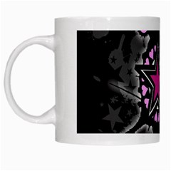 Pink Star Explosion White Mug from ArtsNow.com Left