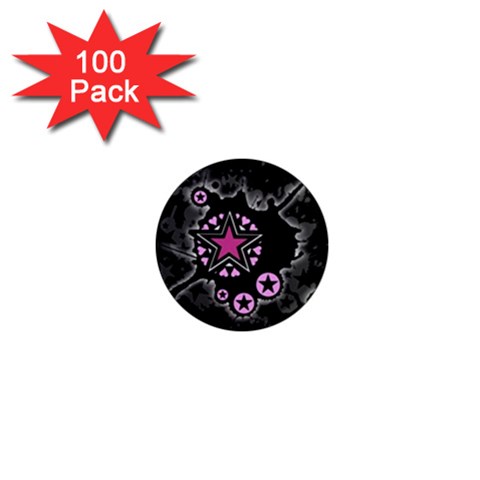 Pink Star Explosion 1  Mini Magnet (100 pack)  from ArtsNow.com Front