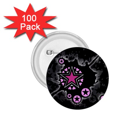 Pink Star Explosion 1.75  Button (100 pack)  from ArtsNow.com Front