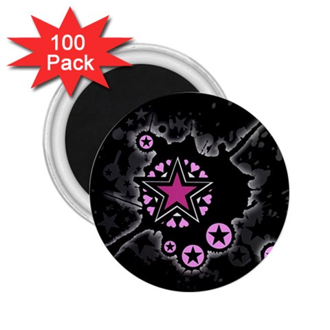 Pink Star Explosion 2.25  Magnet (100 pack)  from ArtsNow.com Front