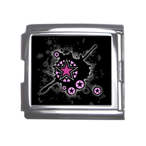 Pink Star Explosion Mega Link Italian Charm (18mm) from ArtsNow.com Front