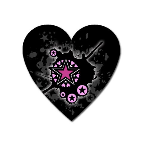 Pink Star Explosion Magnet (Heart) from ArtsNow.com Front