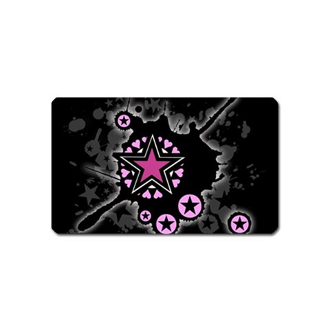 Pink Star Explosion Magnet (Name Card) from ArtsNow.com Front