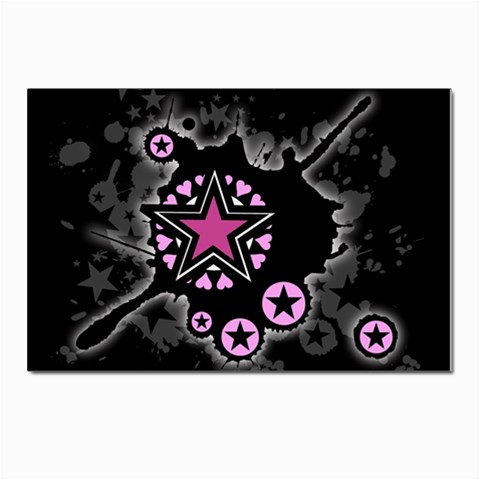 Pink Star Explosion Postcard 4 x 6  (Pkg of 10) from ArtsNow.com Front