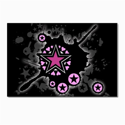 Pink Star Explosion Postcards 5  x 7  (Pkg of 10) from ArtsNow.com Front