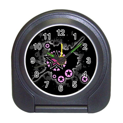 Pink Star Explosion Travel Alarm Clock from ArtsNow.com Front