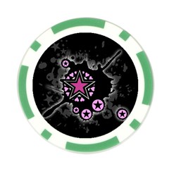 Pink Star Explosion Poker Chip Card Guard from ArtsNow.com Back