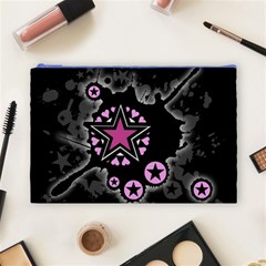 Pink Star Explosion Cosmetic Bag (Large) from ArtsNow.com Front