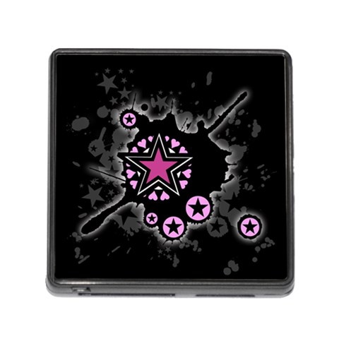 Pink Star Explosion Memory Card Reader with Storage (Square) from ArtsNow.com Front