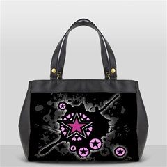 Pink Star Explosion Oversize Office Handbag (Two Sides) from ArtsNow.com Front