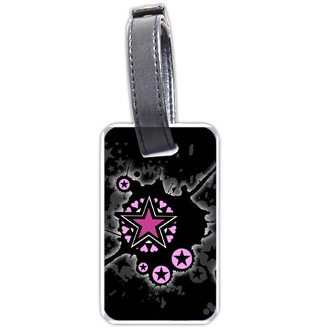 Pink Star Explosion Luggage Tag (one side) from ArtsNow.com Front