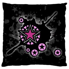 Pink Star Explosion Large Cushion Case (Two Sides) from ArtsNow.com Front