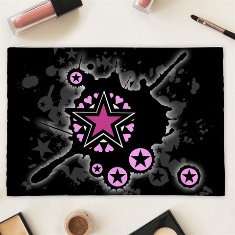 Pink Star Explosion Cosmetic Bag (XXL) from ArtsNow.com Front