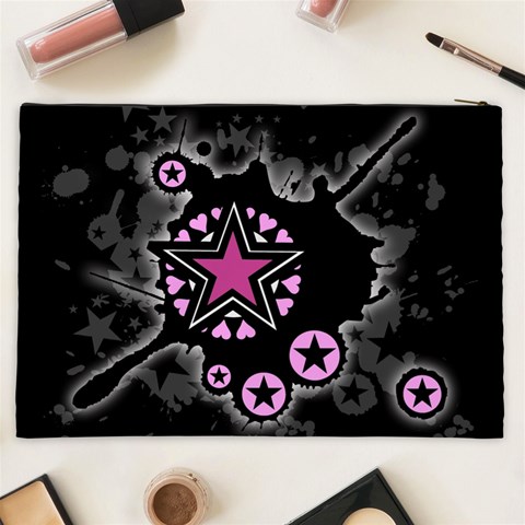 Pink Star Explosion Cosmetic Bag (XXL) from ArtsNow.com Back