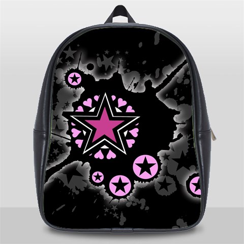 Pink Star Explosion School Bag (XL) from ArtsNow.com Front