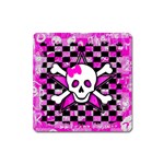 Pink Star Skull Magnet (Square)