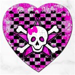 Pink Star Skull Jigsaw Puzzle (Heart)