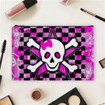 Pink Star Skull Cosmetic Bag (Large)