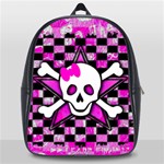 Pink Star Skull School Bag (Large)