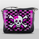 Pink Star Skull Messenger Bag