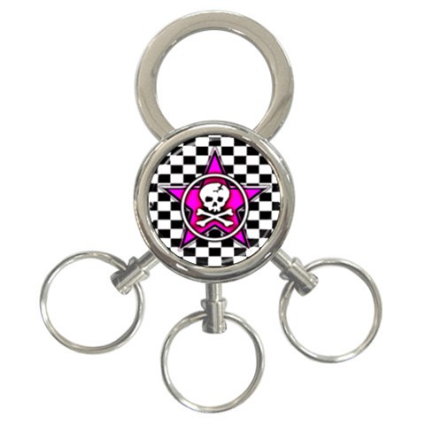 Pink Star Skull Checker 3 Front