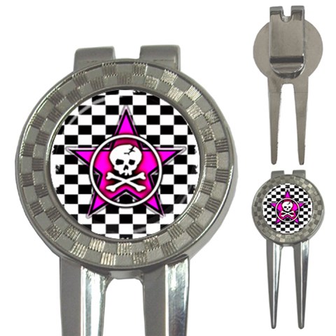 Pink Star Skull Checker 3 Front