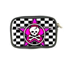 Pink Star Skull Checker Coin Purse from ArtsNow.com Back