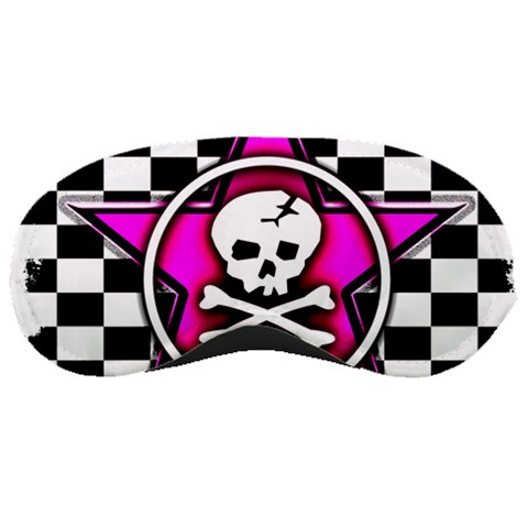 Pink Star Skull Checker Sleeping Mask from ArtsNow.com Front