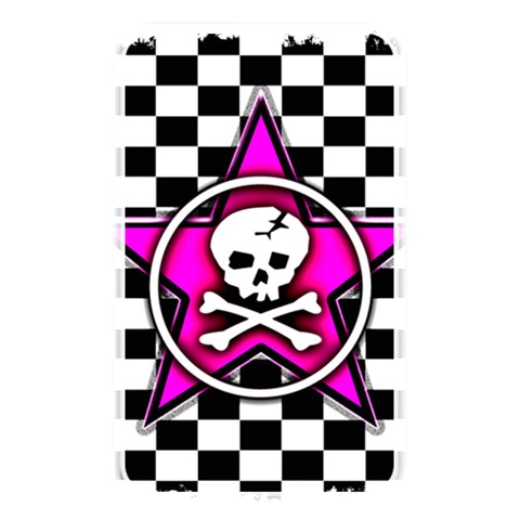 Pink Star Skull Checker Memory Card Reader (Rectangular) from ArtsNow.com Front