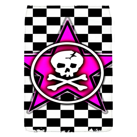 Pink Star Skull Checker Removable Flap Cover (Small) from ArtsNow.com Front