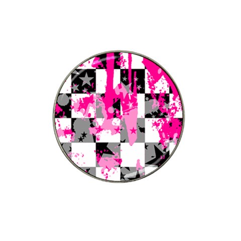 Pink Star Splatter Hat Clip Ball Marker (10 pack) from ArtsNow.com Front