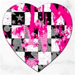 Pink Star Splatter Jigsaw Puzzle (Heart)