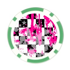 Pink Star Splatter Poker Chip Card Guard from ArtsNow.com Back