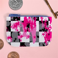 Pink Star Splatter Mini Coin Purse from ArtsNow.com Front