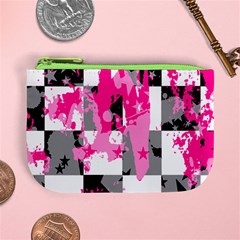 Pink Star Splatter Mini Coin Purse from ArtsNow.com Front